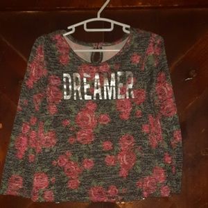 🍀3/15 Girl's Floral Long Sleeve shirt